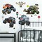 Racing Car Wall Stickers Truck Vehicles Peel and Stick Wall Art Decals (Multi)